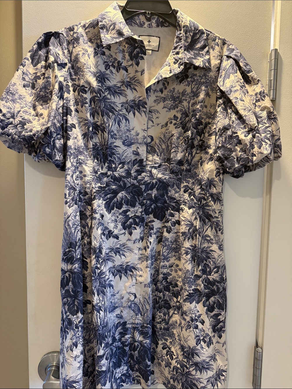 Tuckernuck Blue and White Floral Midi Dress